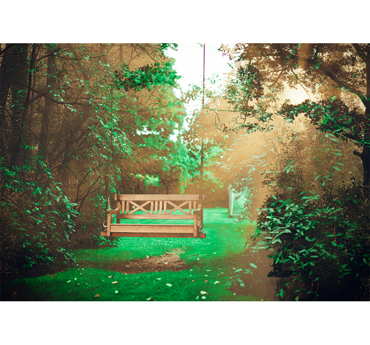 自然照片墙宁静花园逃逸 - TenStickers