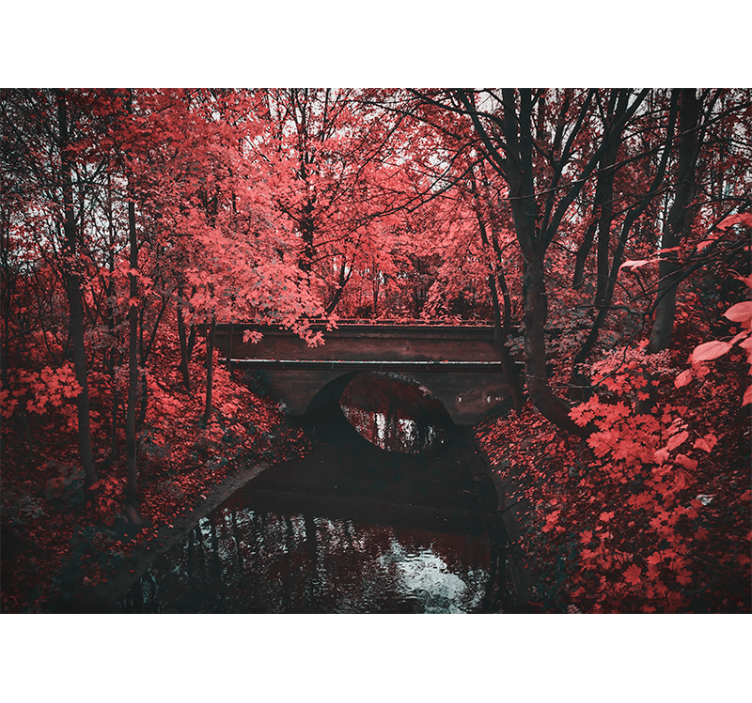自然照片墙红叶森林 - TenStickers