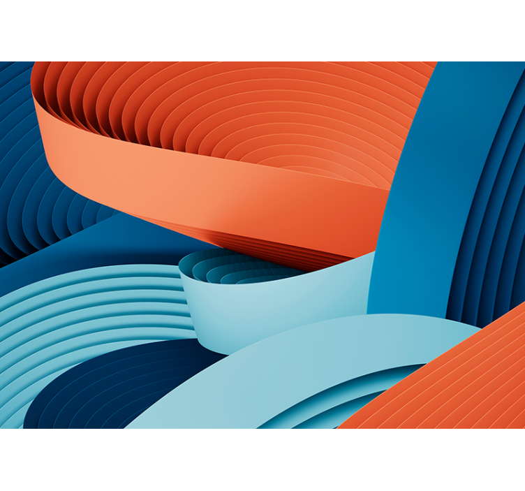 抽象照片墙动态纸层次设计 - TenStickers