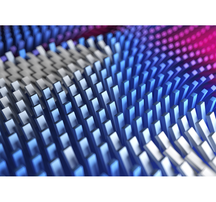 抽象照片墙呈现质感几何波纹 - TenStickers