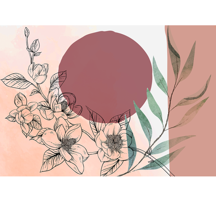 花卉照片墙花卉元素组合 - TenStickers