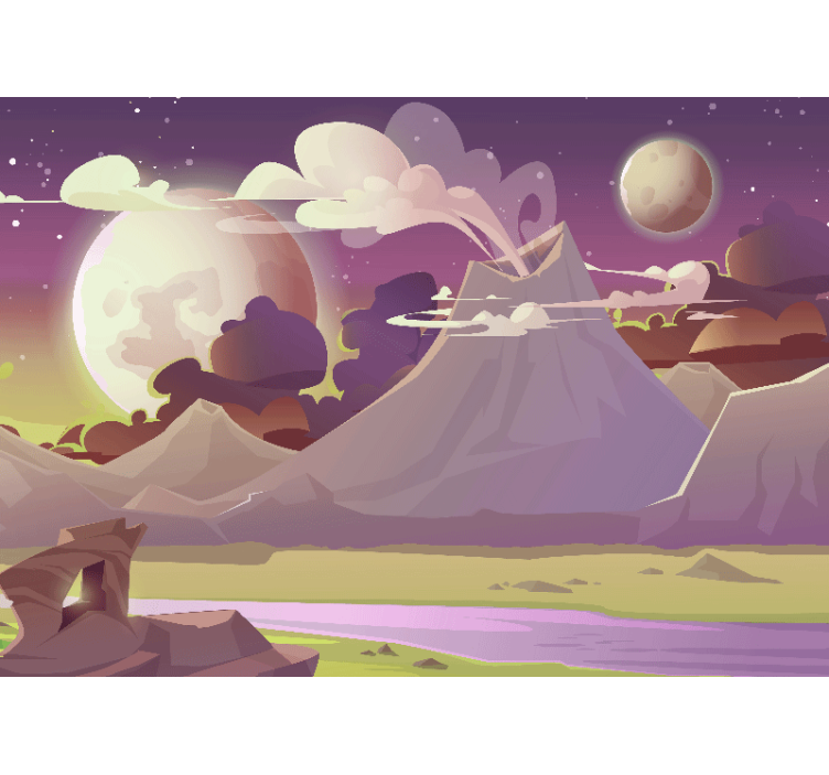 幻想的照片墙幻境山川场景 - TenStickers