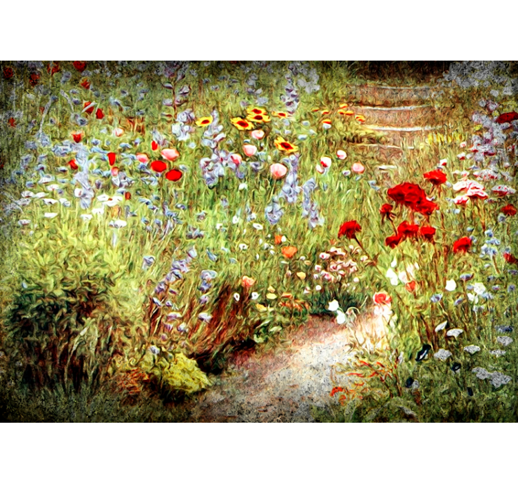 花卉照片墙花卉小径场景 - TenStickers
