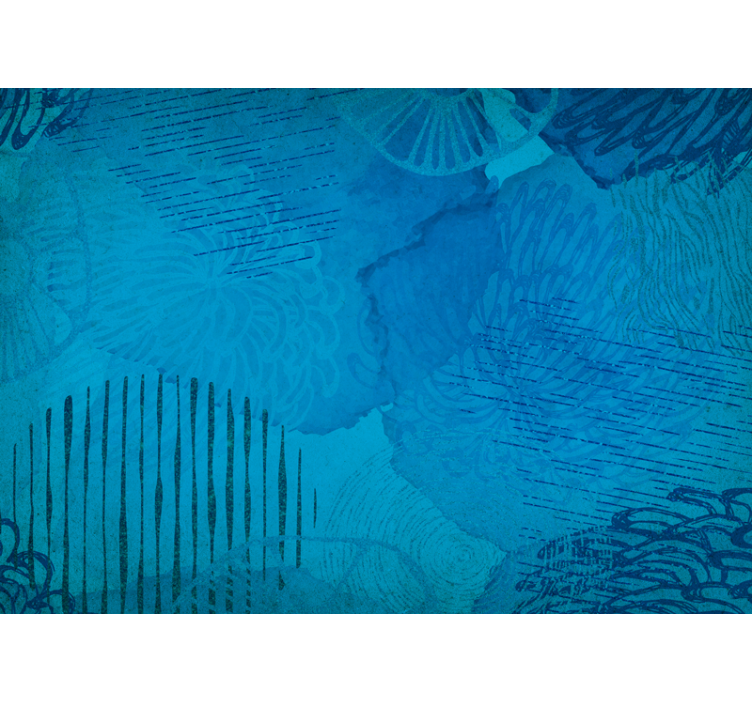 抽象照片墙蓝色纹理图案 - TenStickers