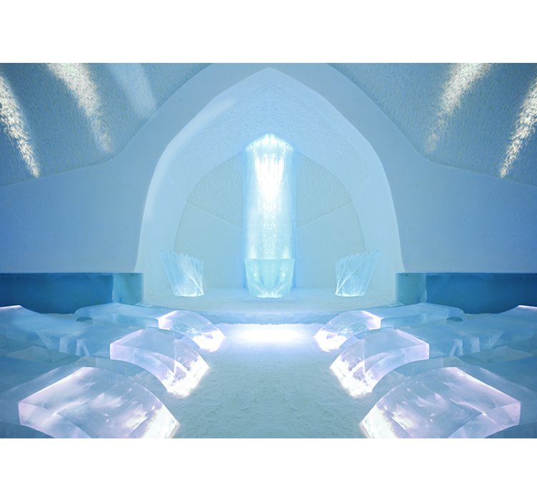 自然照片墙冰晶圣殿 - TenStickers