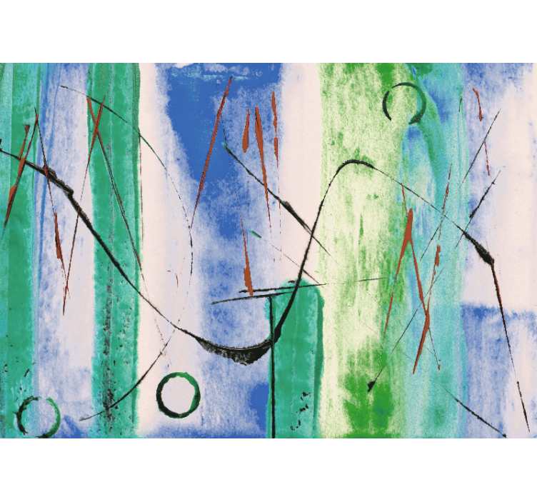 抽象照片墙动态线条图案设计 - TenStickers