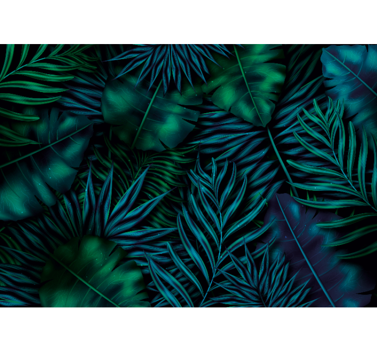自然照片墙展现异域植物图案 - TenStickers