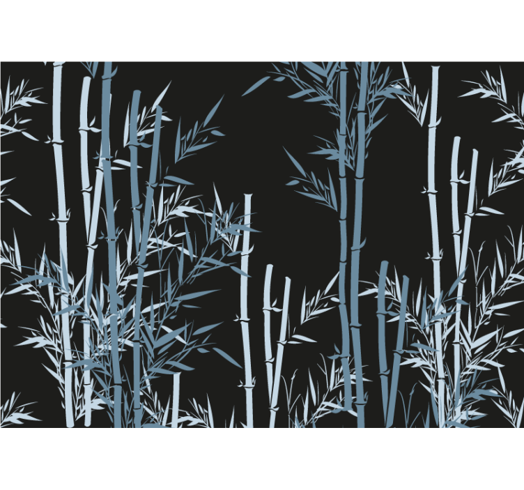 竹制照片墙森林竹林设计 - TenStickers