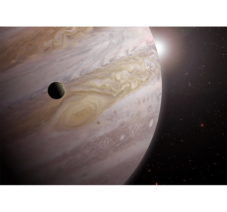 空间照片墙：木星与月球 - TenStickers