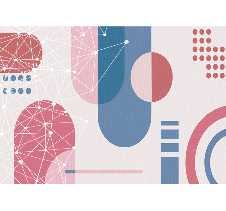 抽象照片墙与几何图形网络相结合 - TenStickers