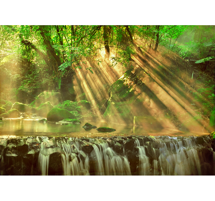 自然照片墙流动的绿意 - TenStickers