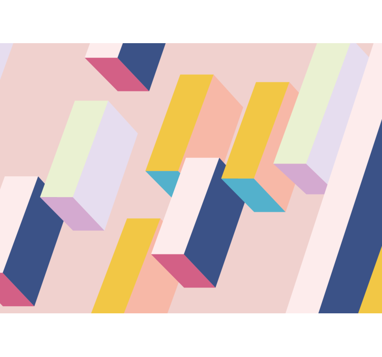 抽象照片墙几何块排列设计 - TenStickers