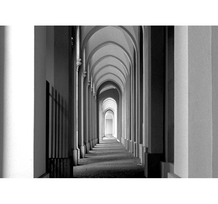 城市和乡村照片墙，建筑拱门视角 - TenStickers