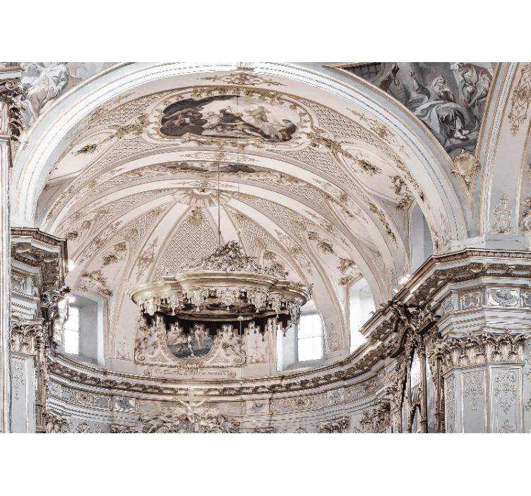 经典艺术照片壁画装饰华丽天花板设计 - TenStickers