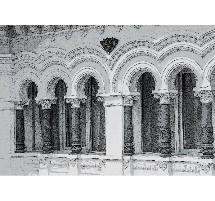 经典艺术照片壁画：建筑拱门细节 - TenStickers