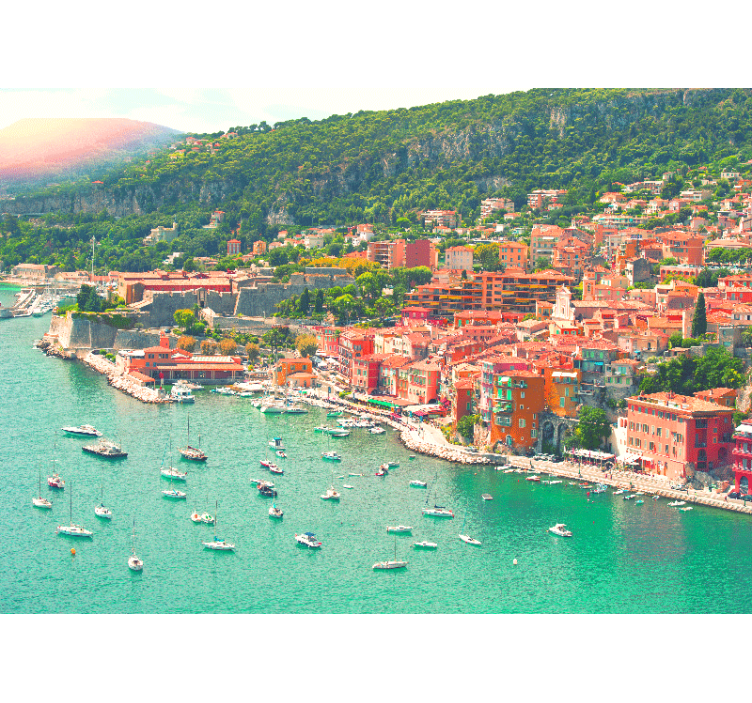 法国里维埃拉海滩壁画 - TenStickers