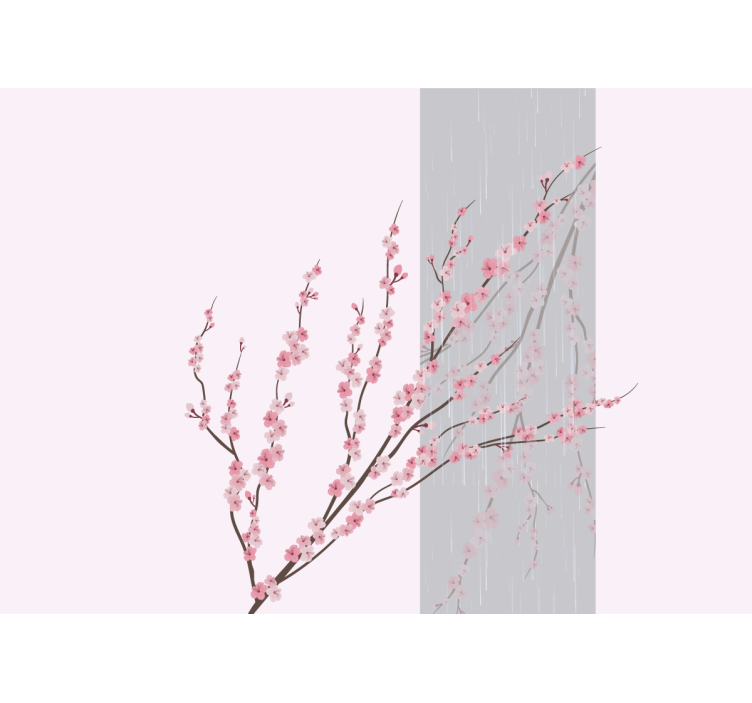 花卉照片墙展现柔和粉色花卉 - TenStickers
