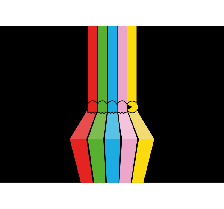 城市艺术照片壁画色彩斑斓的铅笔笔触 - TenStickers