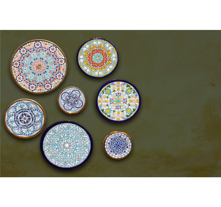 动物风格的墙面壁画与精致圆形图案 - TenStickers