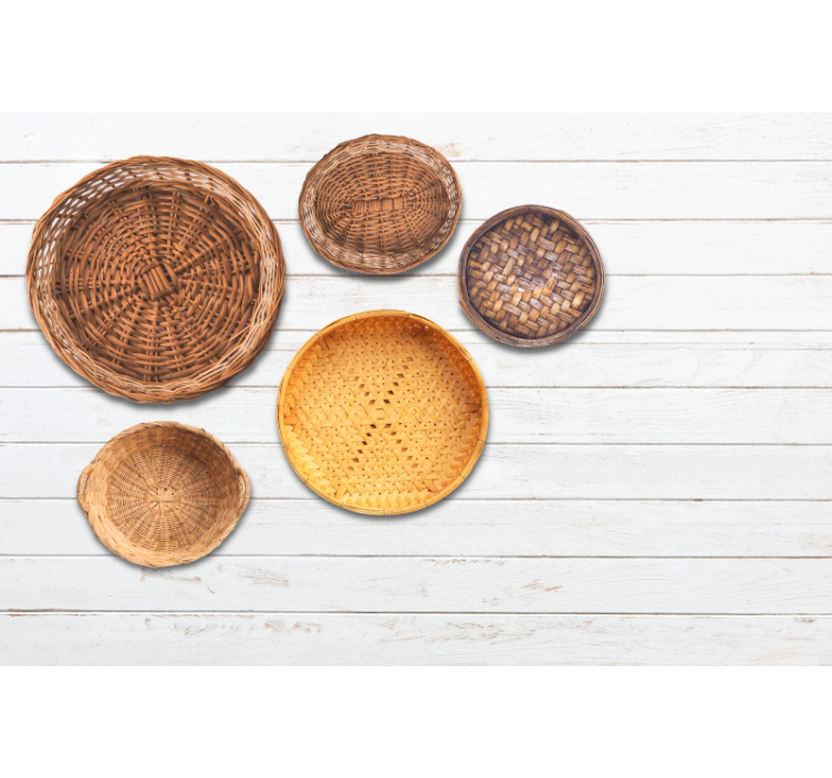 其他纹理和图案壁画编织篮子图案 - TenStickers