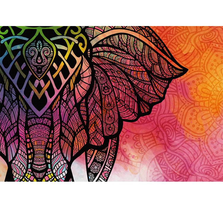 曼陀罗照片墙渐变民族风设计 - TenStickers