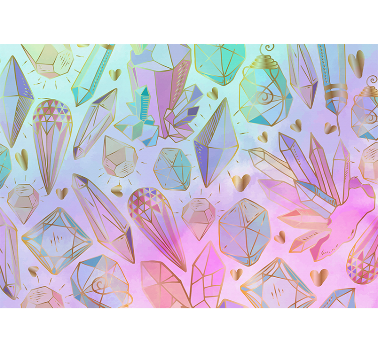 艺术照片墙几何宝石设计 - TenStickers