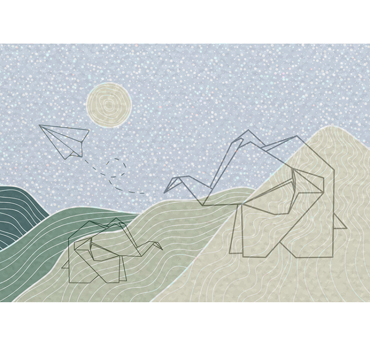 儿童房的其他壁画日本风大象设计 - TenStickers