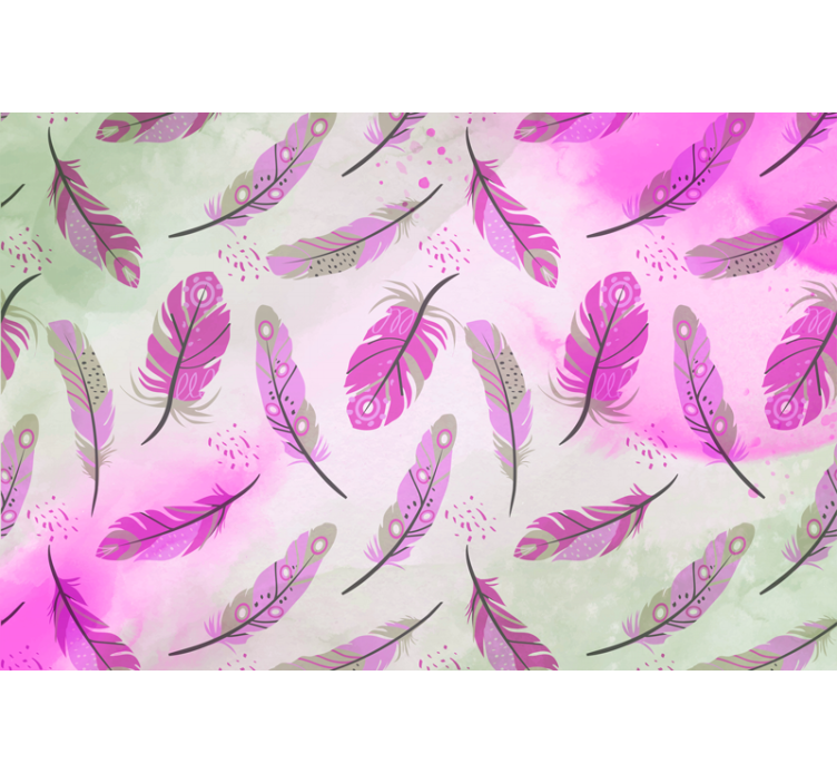 波西米亚风羽毛禅宗壁画 - TenStickers