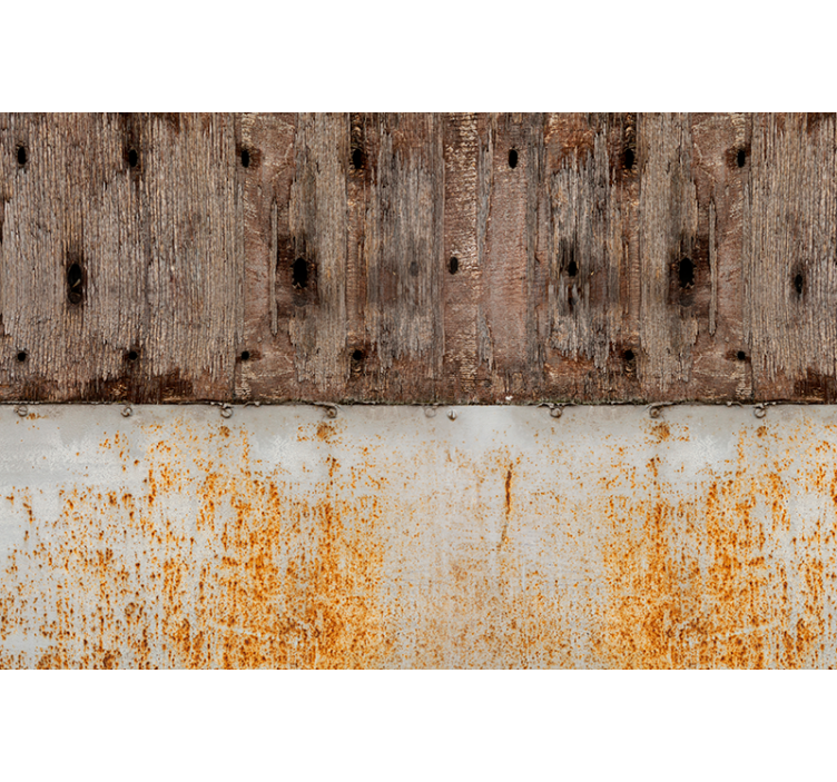 其他纹理和图案壁画 金属和木屑 - TenStickers