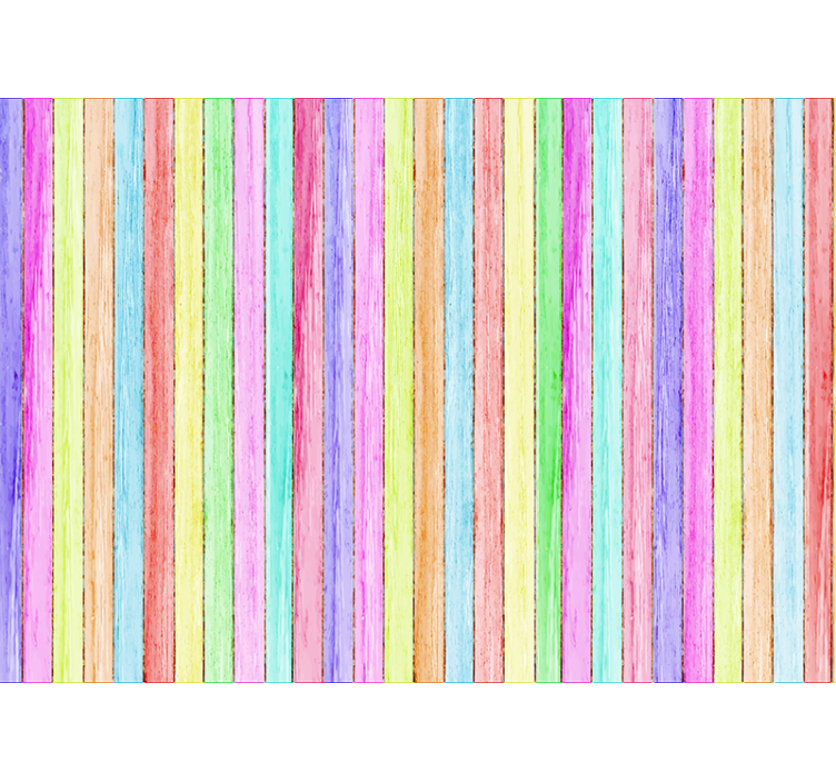 木质效果照片墙 彩色木板 - TenStickers