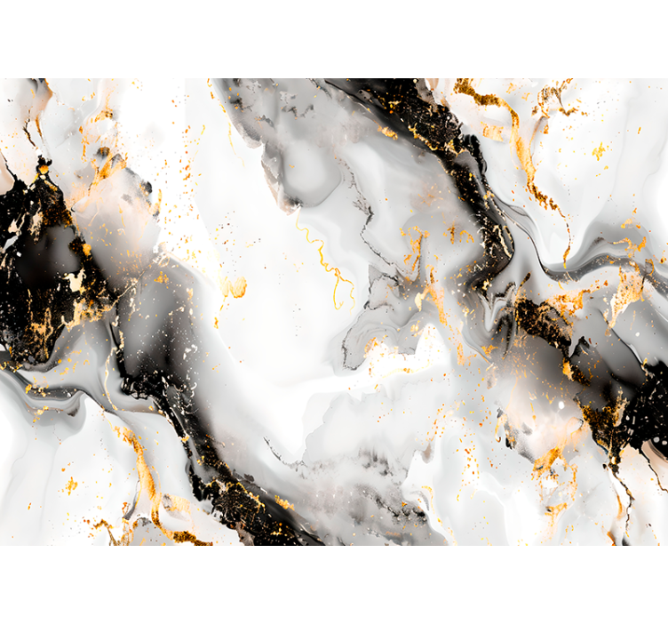 抽象照片墙 黑色和白色图案 - TenStickers