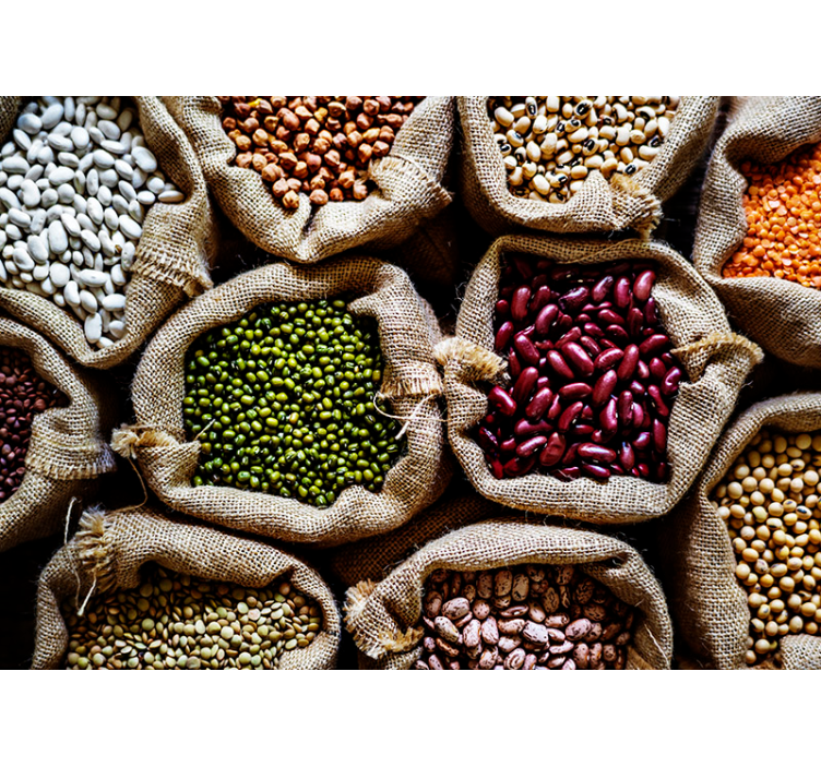 厨房的其他壁画 豆类食品储藏室展示 - TenStickers