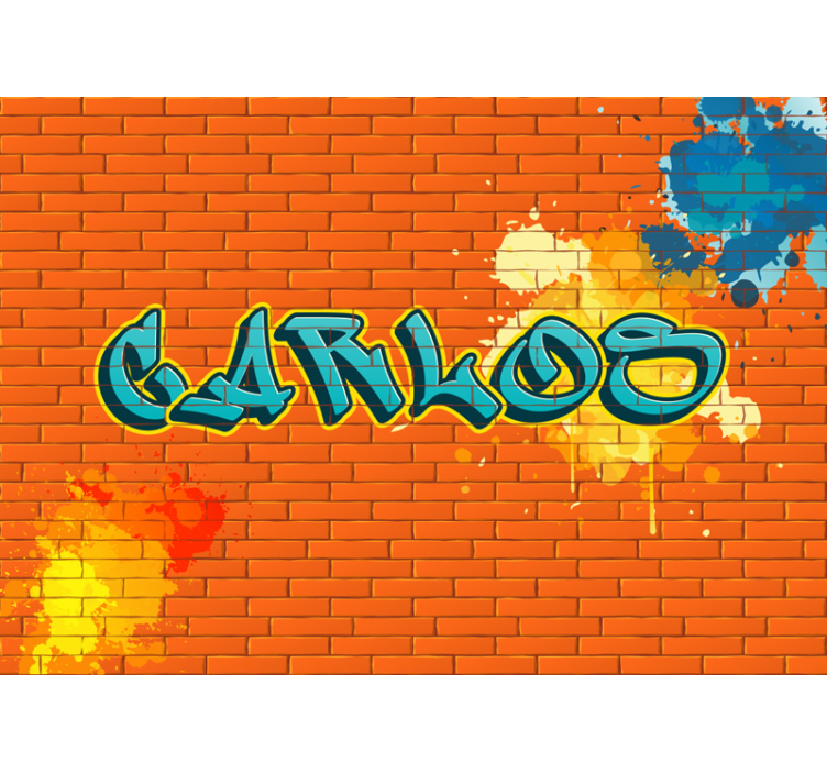 城市艺术照片壁画 橙色砖 - TenStickers