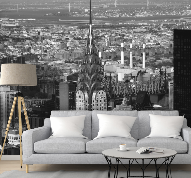 壁画 纽约壁画壁纸 克莱斯勒大厦天际线 - TenStickers