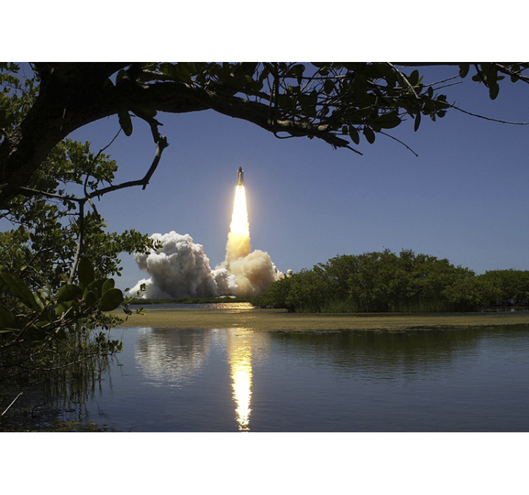 空间照片墙火箭发射视角 - TenStickers