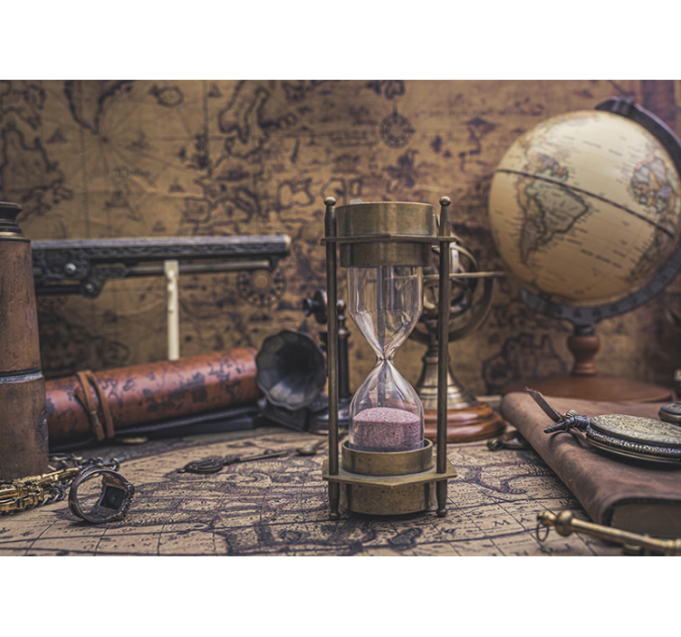 城市和乡村照片墙古董时计收藏 - TenStickers