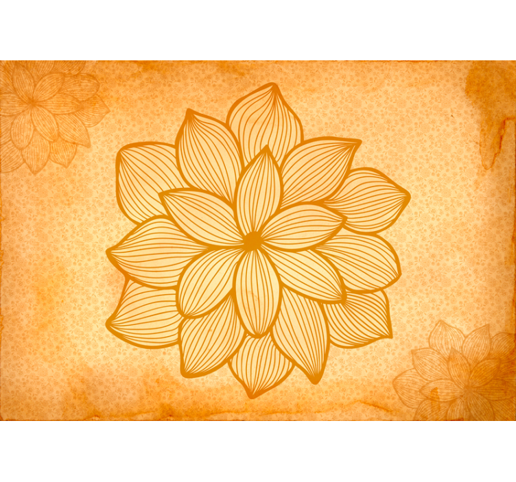 客厅的其他墙面壁画大花卉图案 - TenStickers