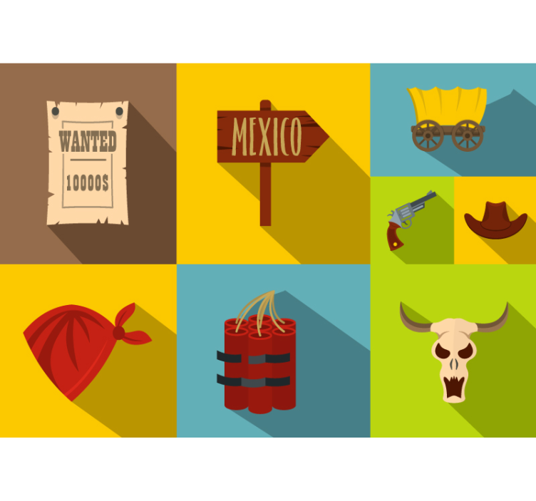 儿童房的其他壁画，想要的墨西哥主题 - TenStickers