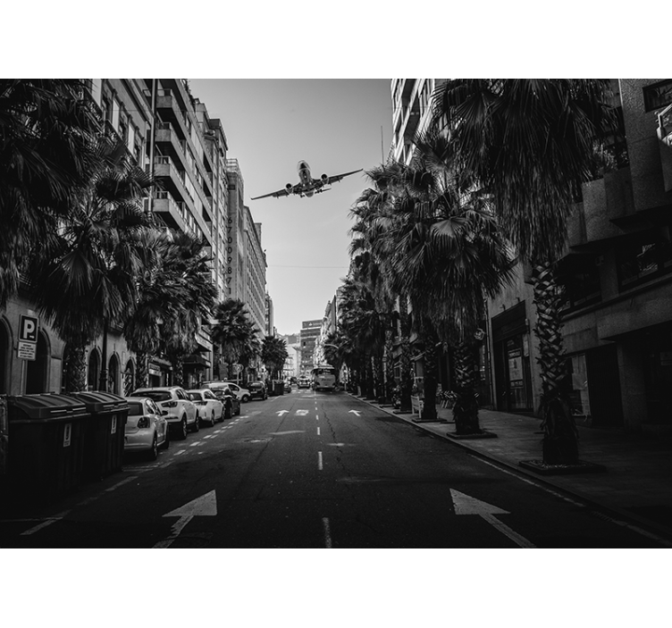 城市和乡村照片墙鸟瞰城市景观 - TenStickers