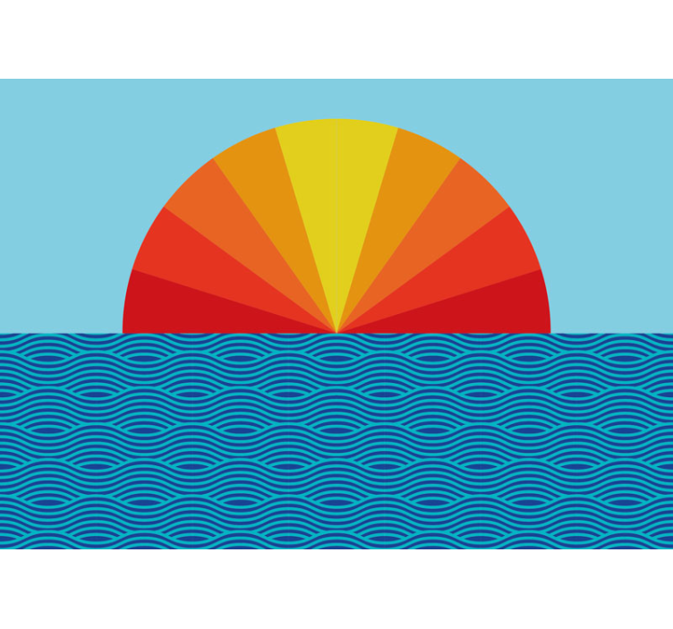 其他景观壁画 辐射地平线设计 - TenStickers