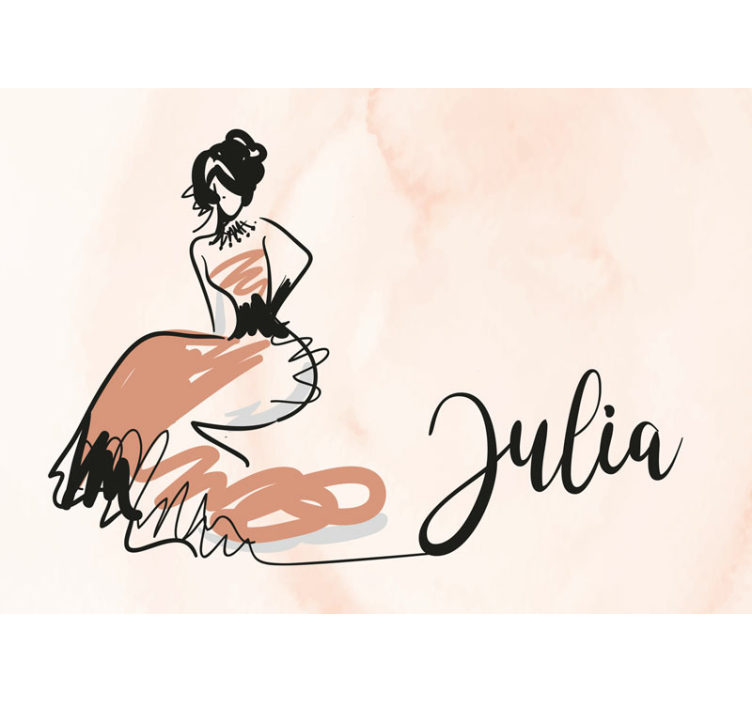 艺术照片墙优雅时尚素描 - TenStickers