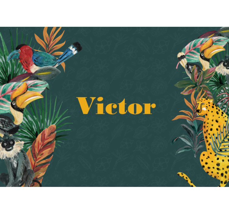 动物风格的墙面壁画异域野生动物探险 - TenStickers