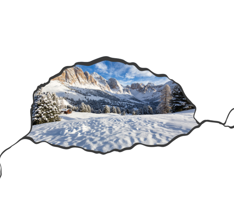 山地照片墙展现雪山风光 - TenStickers