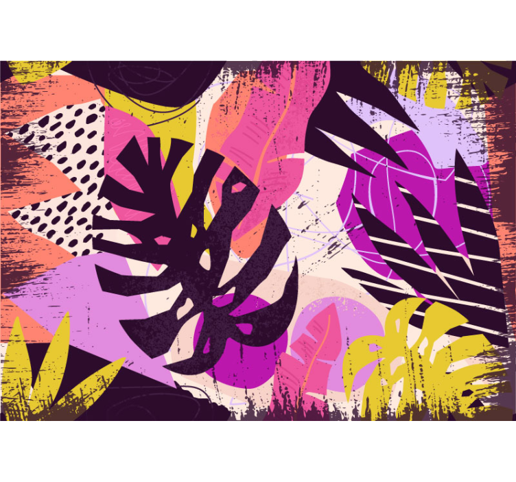 抽象照片墙展现生动多彩的形状 - TenStickers