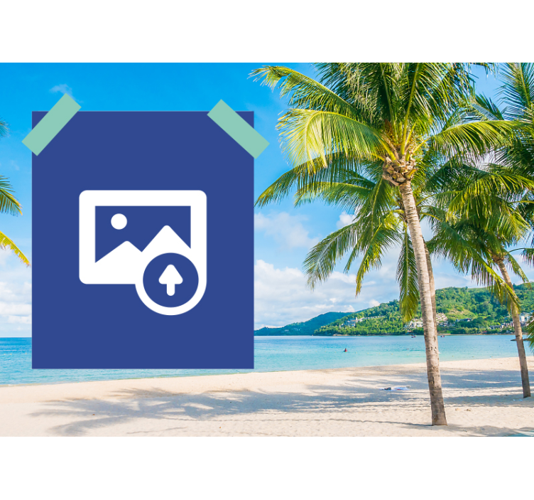 墙面壁画的爱的风格情侣海滩时刻 - TenStickers