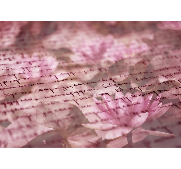 花卉照片墙 精致的花卉字体 - TenStickers