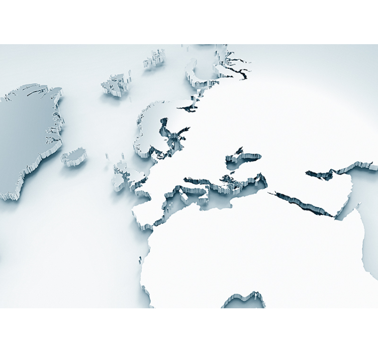 世界地图照片墙，广泛世界地图 - TenStickers