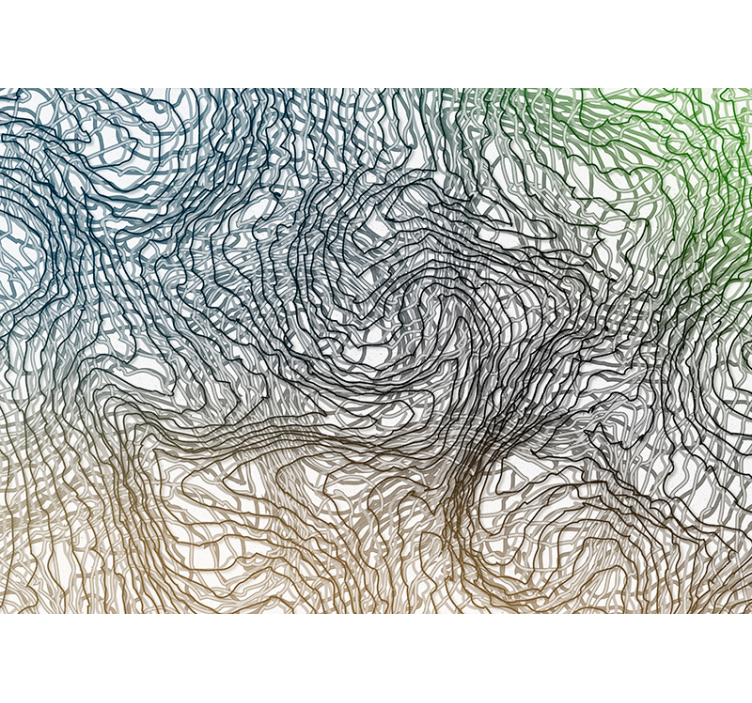 其他具有纹理和图案的壁画 有机线条图案 - TenStickers