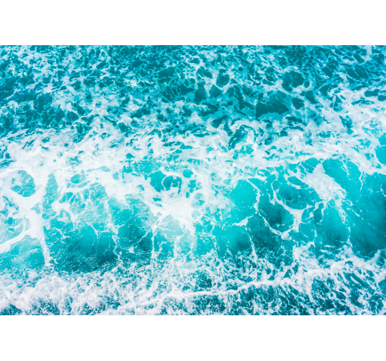 海洋的照片壁画，拥抱浪潮的情侣 - TenStickers