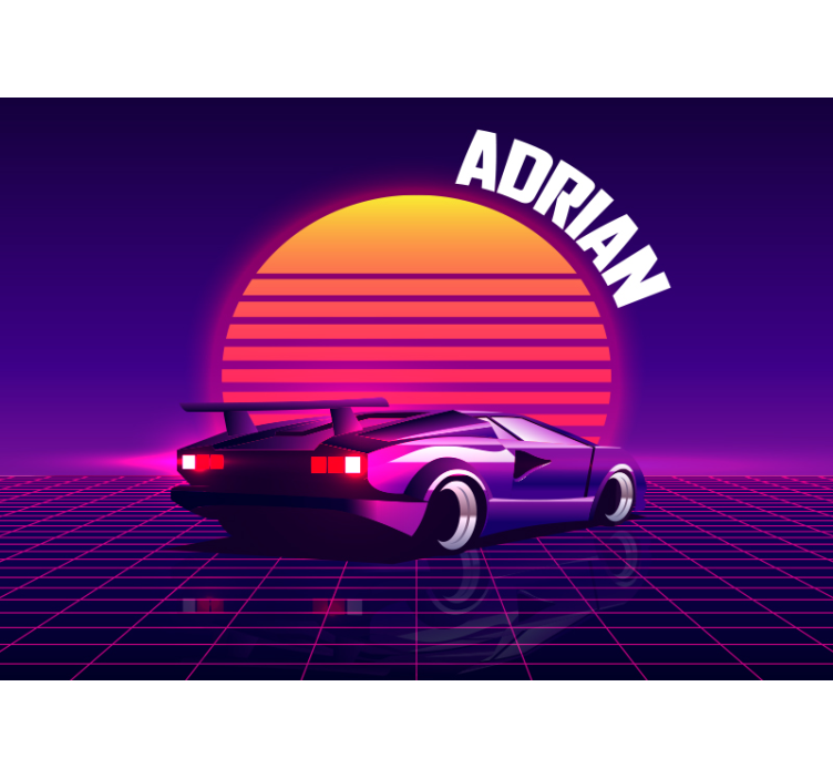 其他车辆壁画复古赛车壁画 - TenStickers